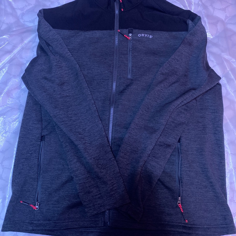Orvis Gray Full-Zip Jacket